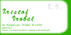 kristof vrobel business card